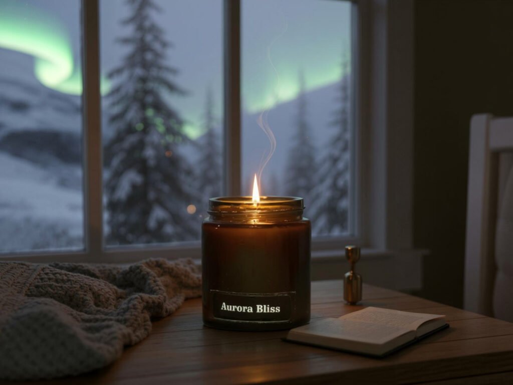 Aurora Bliss – 100ml Deep Oud Scented Candle, Smoky, Earthy Luxury