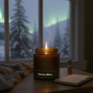 Aurora Bliss – 100ml Deep Oud Scented Candle, Smoky, Earthy Luxury
