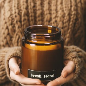 Fresh Floral –   100ml Smoky Floral Scented Candle, Elegant Depth & Petal Softness